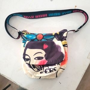 Harajuku Lovers Graphic Face Shoulder Bag Y2K